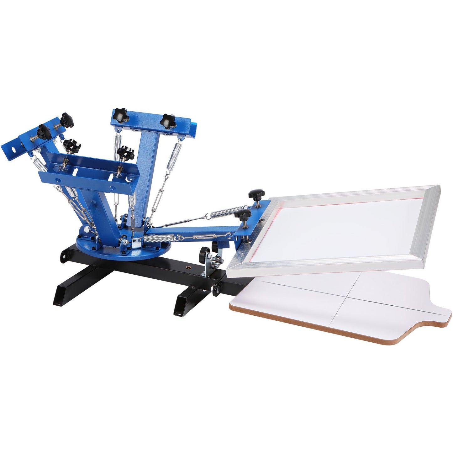 4 Färg 1 station Silk Screening Skärmdump Tryck på Skärm Skrivare