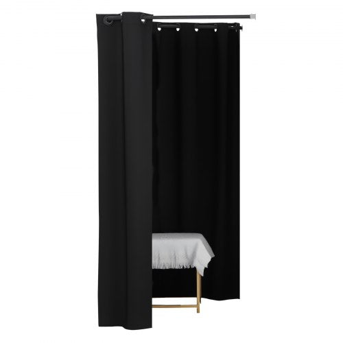Proving Room Portable Dressing Room 227 x 91 x 227 cm Avskildhetsyta (Svart)