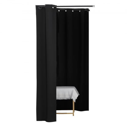 Proving Room Portable Dressing Room 227 x 91 x 227 cm Avskildhetsyta (Svart)