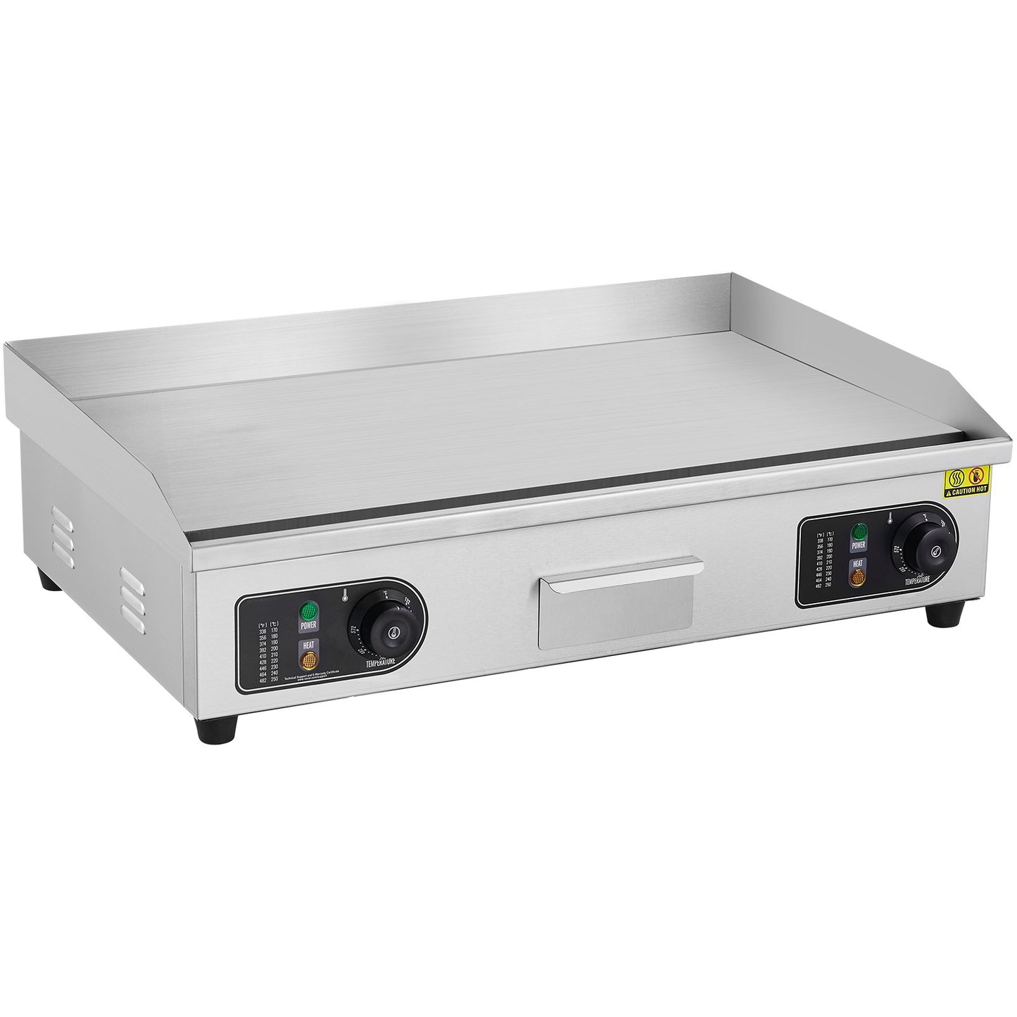 Commercial Electric Grill 4400 W Plattgrill för bänkskiva 122℉-572℉