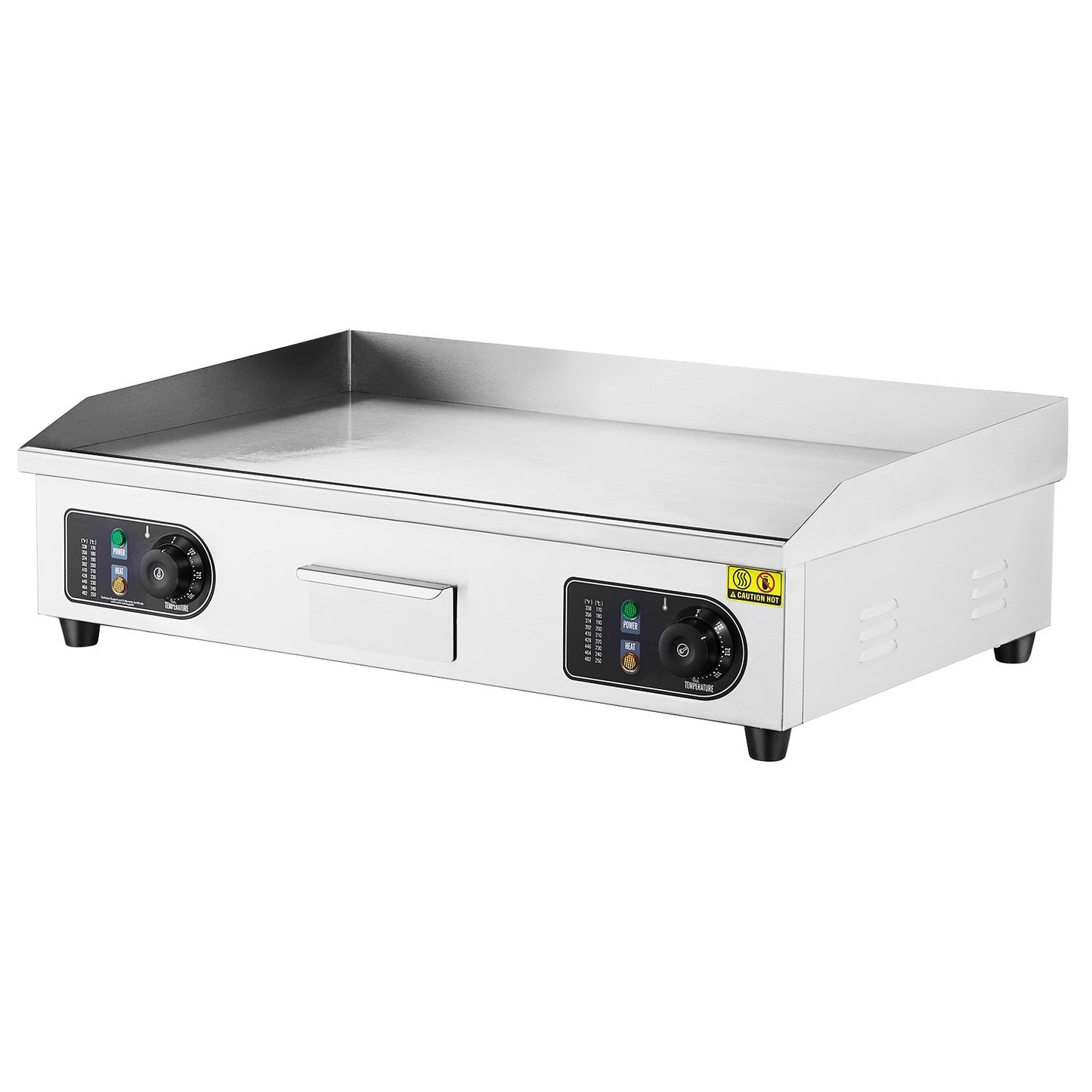 Commercial Electric Grill 4400 W Plattgrill för bänkskiva 122℉-572℉