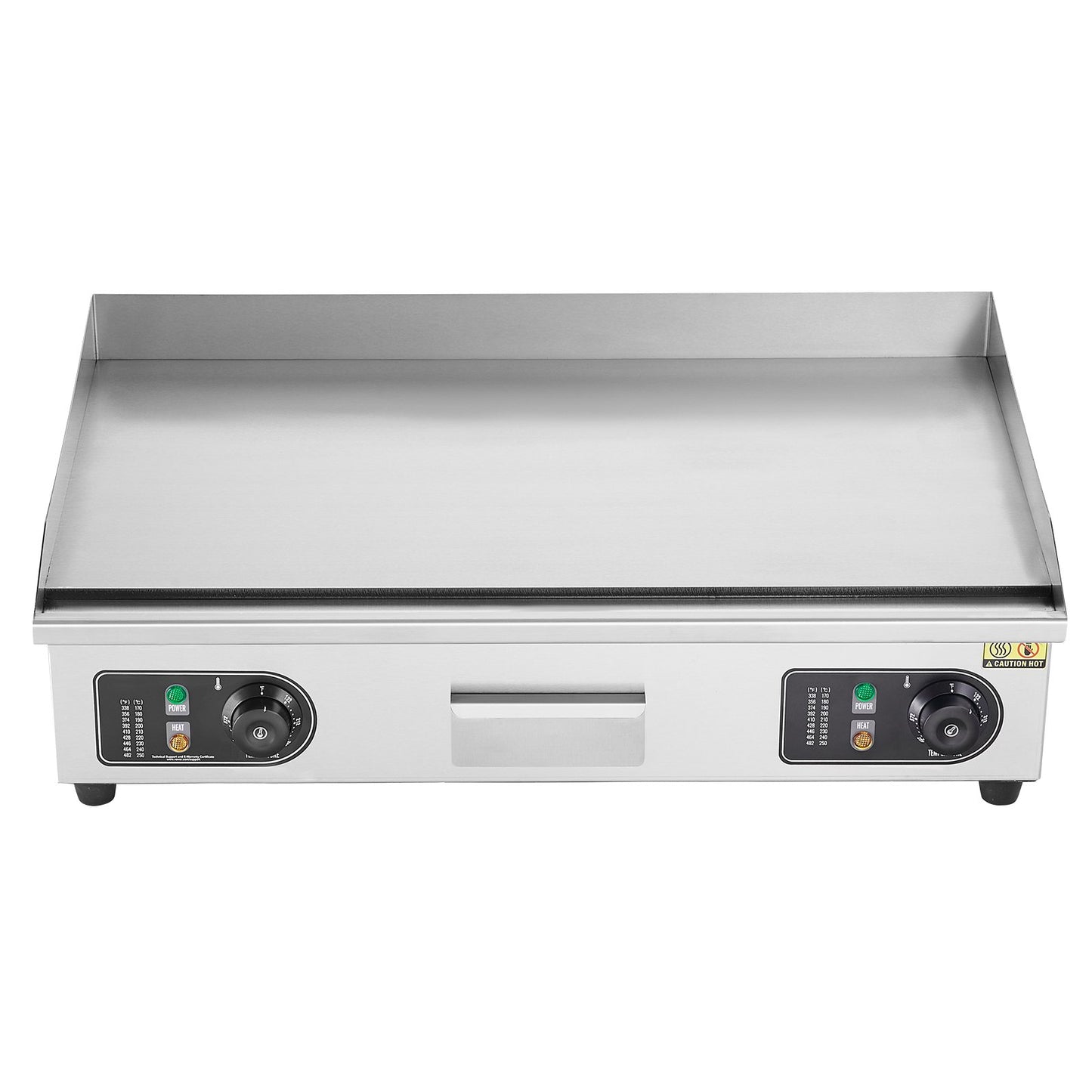 Commercial Electric Grill 4400 W Plattgrill för bänkskiva 122℉-572℉