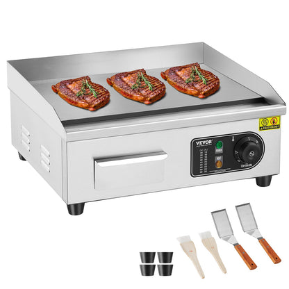 Kommerzieller Elektrogrill, 2800 W, Flachgrill für die Arbeitsplatte, 122℉-572℉