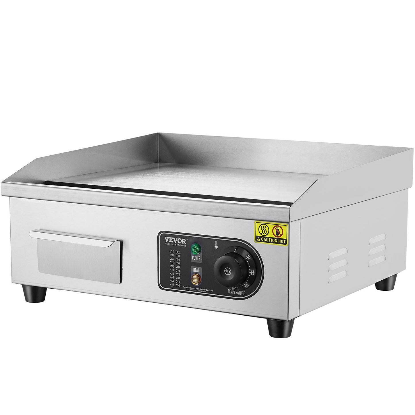 Kommerzieller Elektrogrill, 2800 W, Flachgrill für die Arbeitsplatte, 122℉-572℉