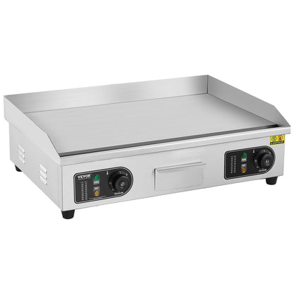 Commercial Electric Grill 4000 W Plattgrill för bänkskiva 122℉-572℉