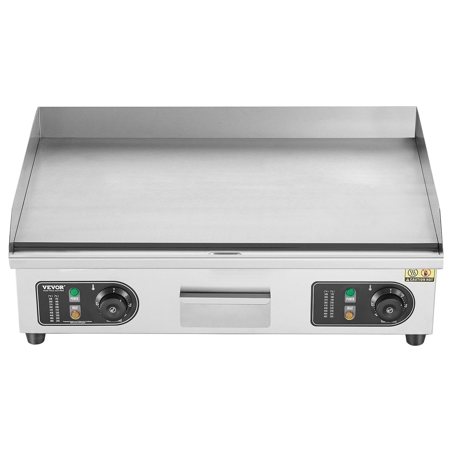 Commercial Electric Grill 4000 W Plattgrill för bänkskiva 122℉-572℉