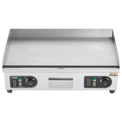 Commercial Electric Grill 4000 W Plattgrill för bänkskiva 122℉-572℉