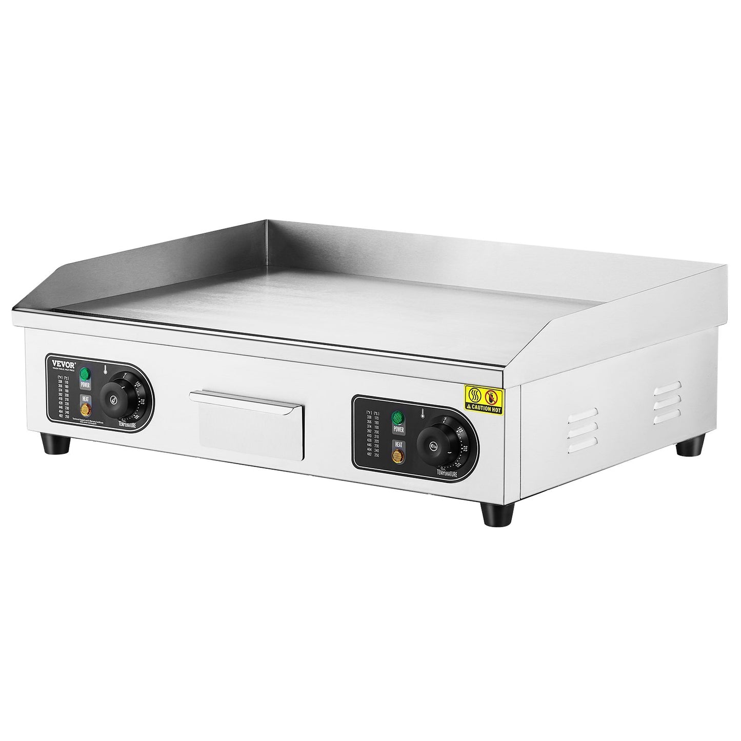 Commercial Electric Grill 4000 W Plattgrill för bänkskiva 122℉-572℉