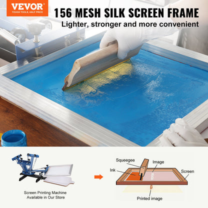 Screen Printing Kit Silk Screen Printing Ram 10x14in 156 Count Mesh 6st
