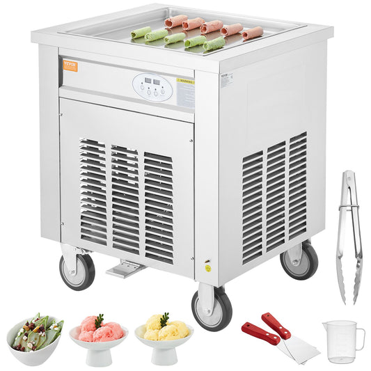Fried Ice Cream Roll Machine Rolled Ice Cream Maker 19,7 x 19,7 tums panna