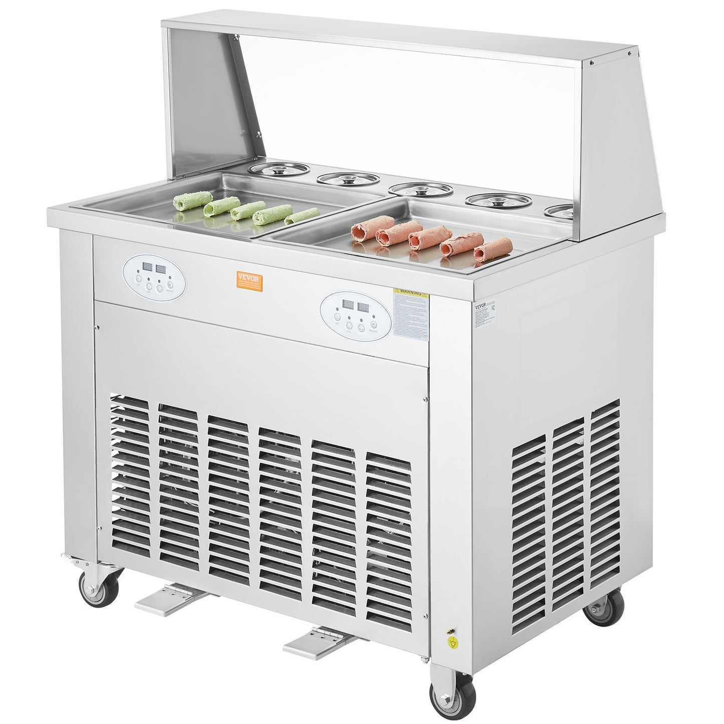Fried Ice Cream Roll Machine Rolled Ice Cream Maker 13,8x13,8 tum 2 kastruller
