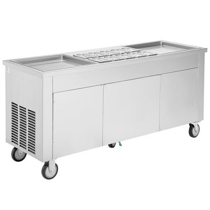 Maschine für frittierte Eisrollen, gerollte Eismaschine, 45,7 x 45,7 cm, 2 Pfannen