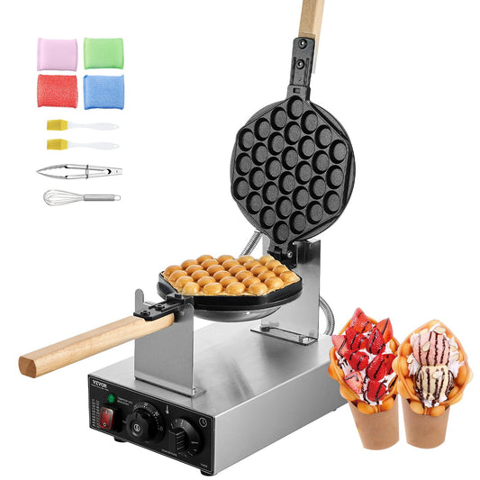 Kommersiell bubbelvåffelmaskin Äggpannkaksbakningsmaskin 1400W non-stick