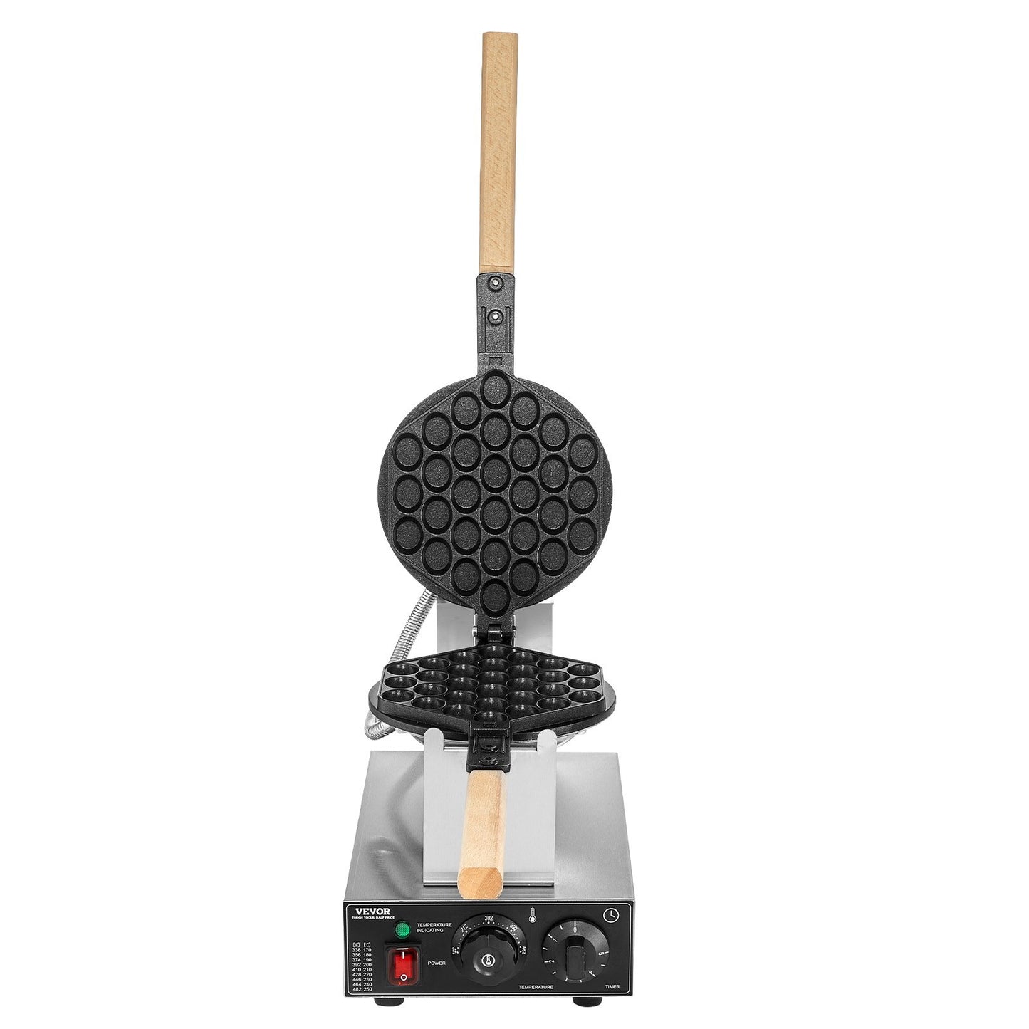 Kommersiell bubbelvåffelmaskin Äggpannkaksbakningsmaskin 1400W non-stick