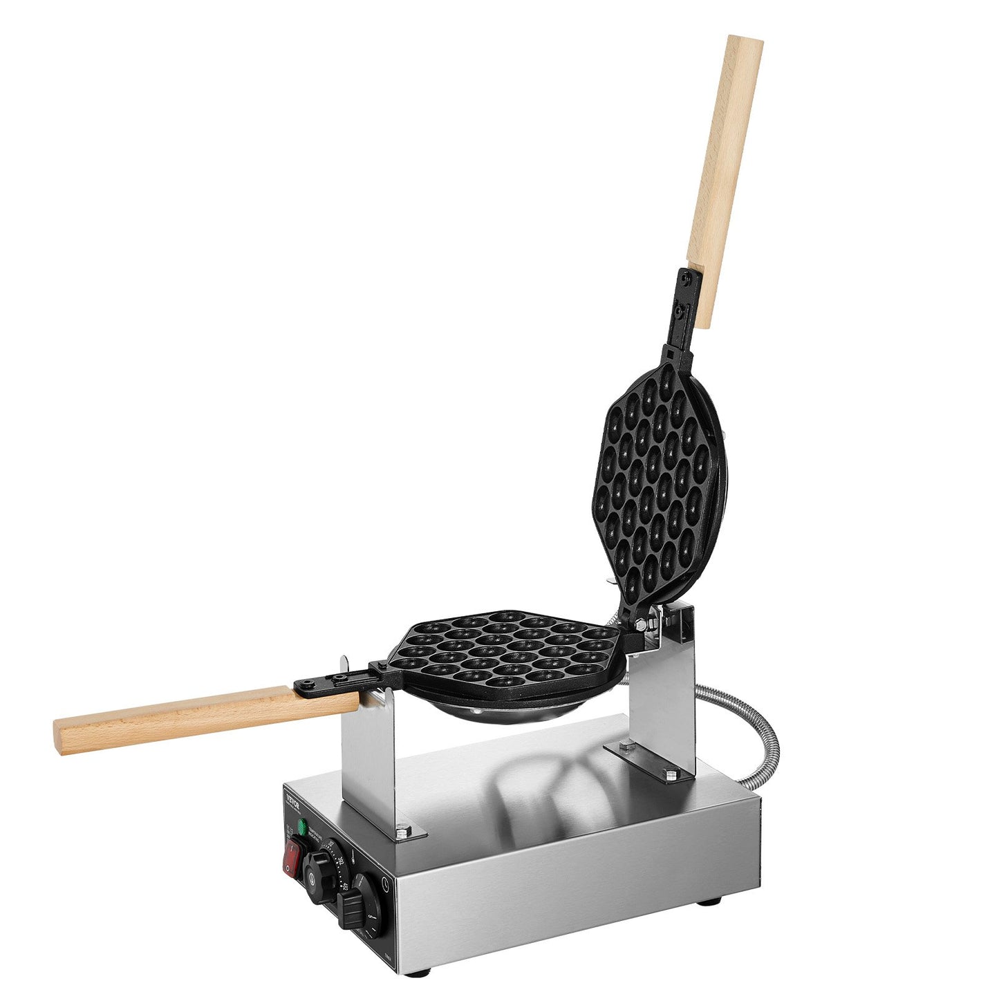 Kommersiell bubbelvåffelmaskin Äggpannkaksbakningsmaskin 1400W non-stick