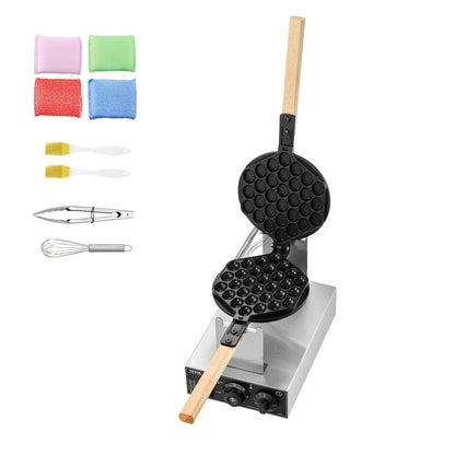 Kommersiell bubbelvåffelmaskin Äggpannkaksbakningsmaskin 1400W non-stick
