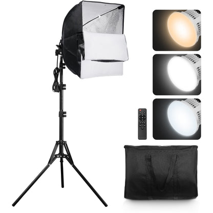 Softbox Lighting Kit 16 tum x 16 tum 3000-6500K Justerbar för fotografering