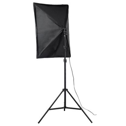 Softbox Lighting Kit 20 tum x 28 tum 30W 5500K LED-lampor justerbart stativ