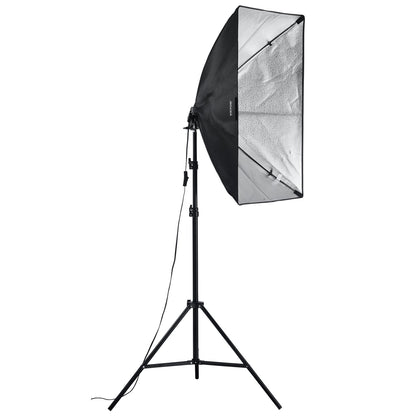 Softbox Lighting Kit 20 tum x 28 tum 30W 5500K LED-lampor justerbart stativ