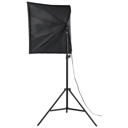 Softbox Lighting Kit 24 tum x 24 tum 30W 5500K LED-lampor justerbart stativ