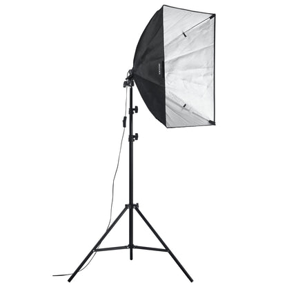 Softbox Lighting Kit 24 tum x 24 tum 30W 5500K LED-lampor justerbart stativ