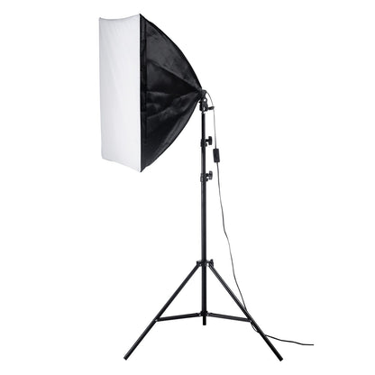 Softbox Lighting Kit 24 tum x 24 tum 30W 5500K LED-lampor justerbart stativ