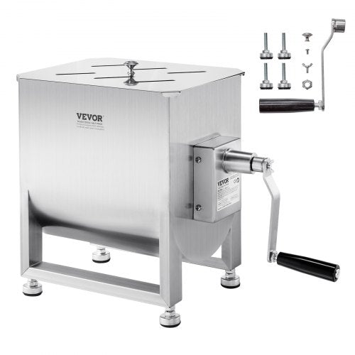 Manual Meat Mixer 60L Fixed Tank Mixing Max 60LB for Meat and Sausage Mixer