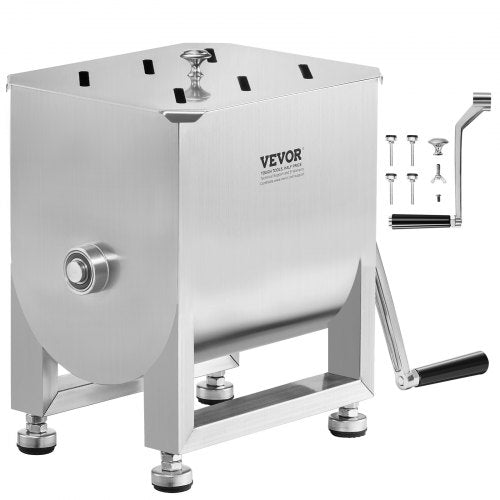 Manual Meat Mixer 15L Fixed Tank Mixing Max 15LB for Meat and Sausage Mixer