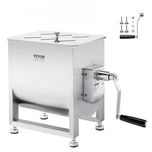 Manual Meat Mixer 30L Fixed Tank Mixing Max 30LB for Meat and Sausage Mixer