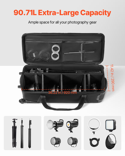 Studio Equipment Trolley Case 39,37 x 14,96 x 12,60 i rullande kameraväska