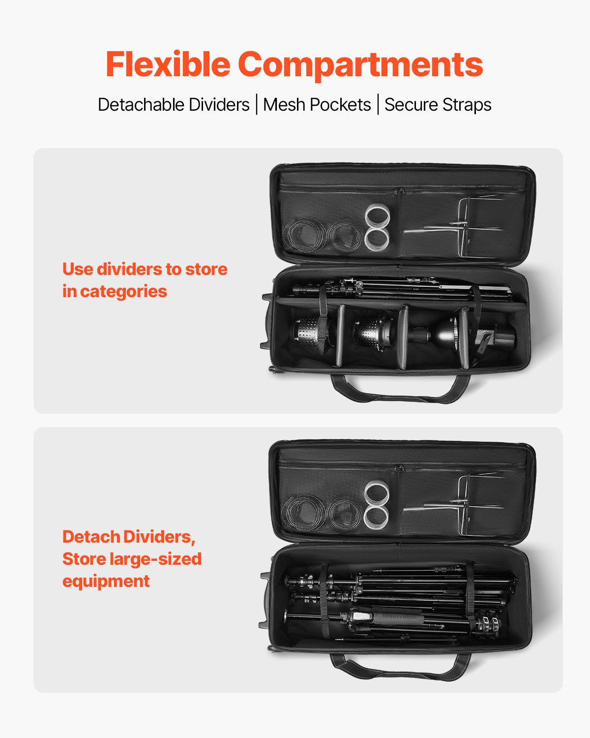 Studio Equipment Trolley Case 39,37 x 14,96 x 12,60 i rullande kameraväska