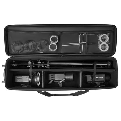 Trolley-Koffer für Studioausrüstung, 51,57 x 14,37 x 14,96 Zoll, Kameratasche mit Rollen