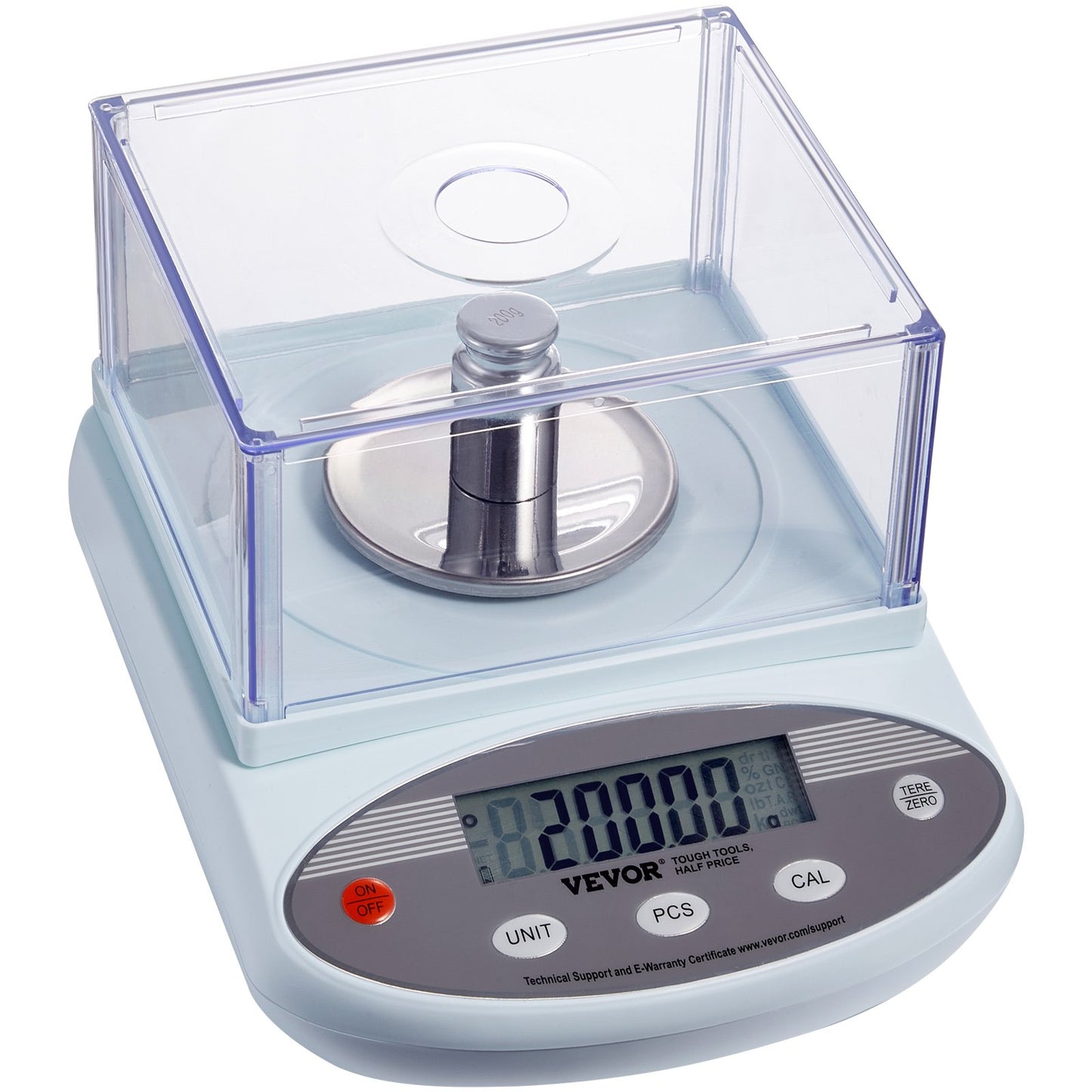 Analytical Balance Lab Scale 500g x 0,001g 13 enheter med vindruta LCD