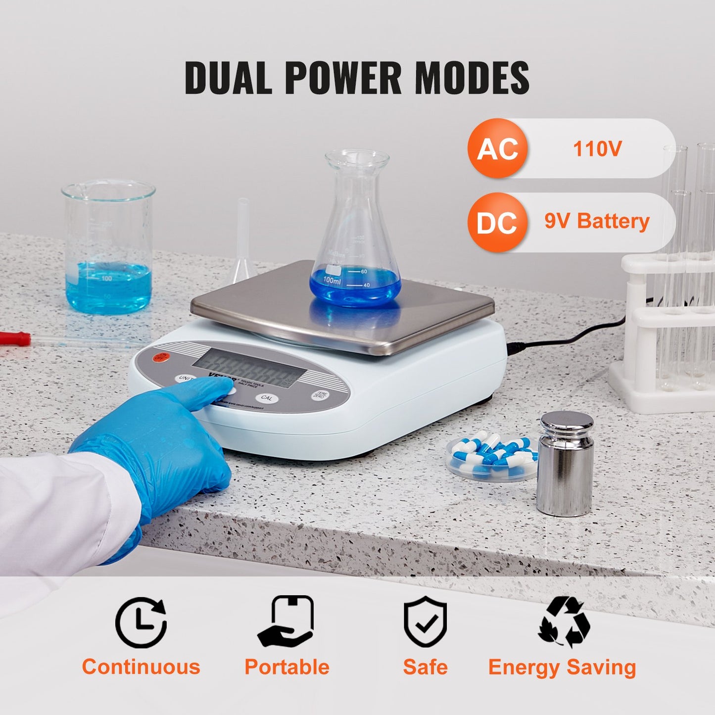 Analysenwaage Laborwaage 3000 g x 0,01 g 13 Einheiten Umrechnung Elektronisch