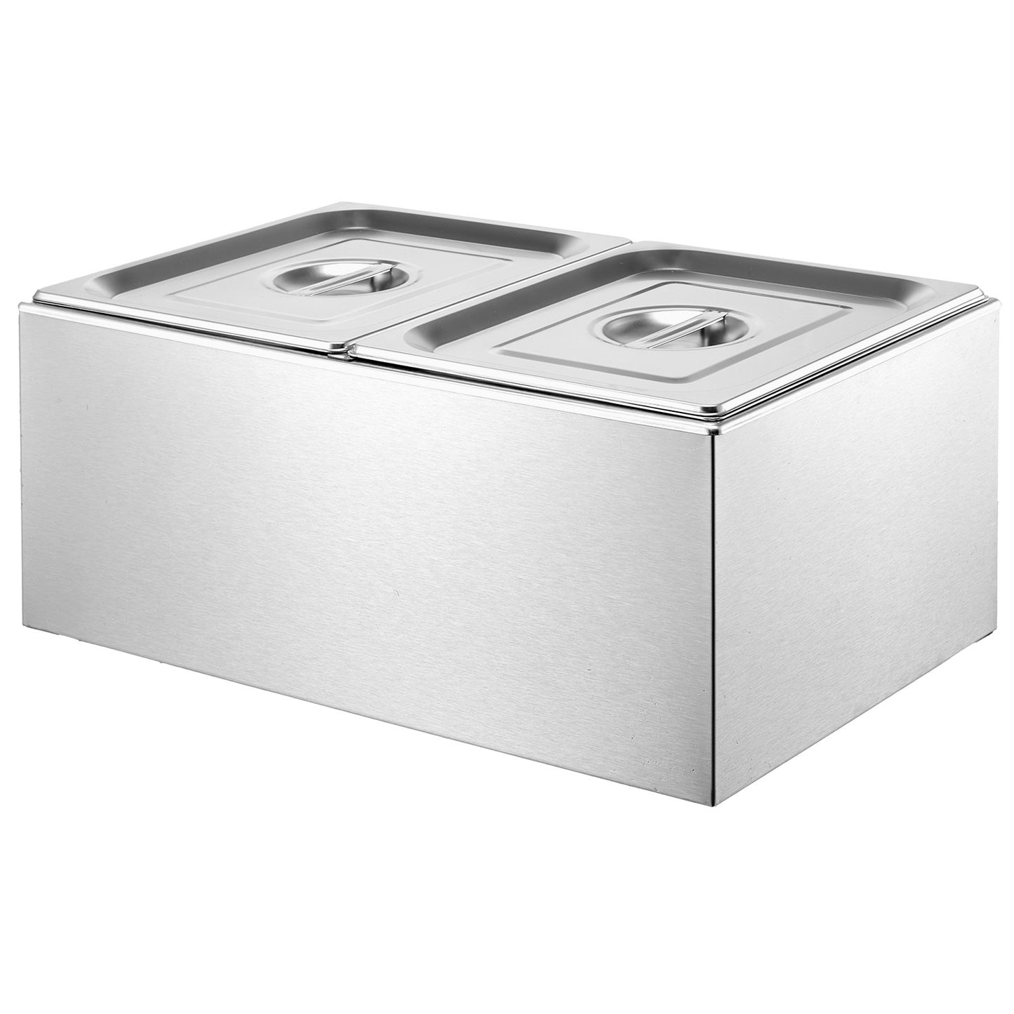 Commercial Electric Food Warmer 2-Pannen Bänkskiva Buffé 17L Bain Marie