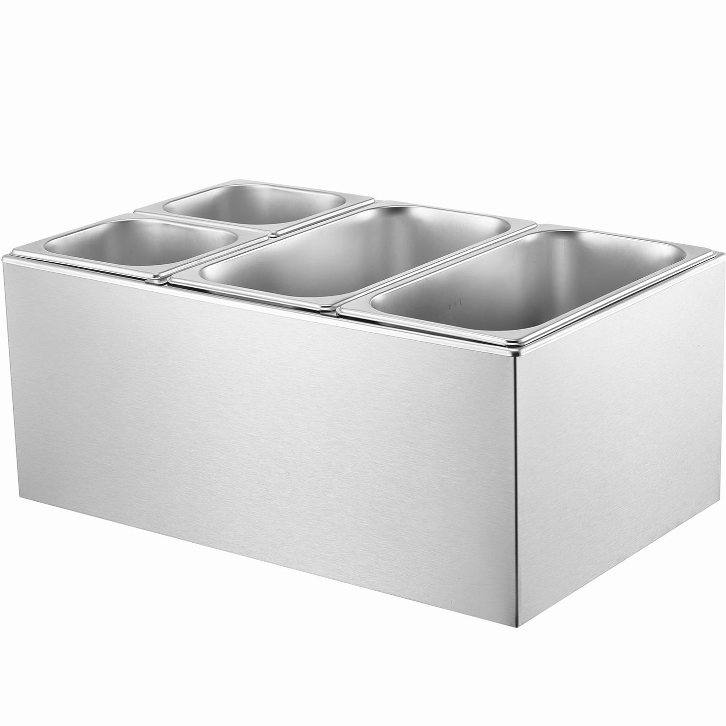 Commercial Electric Food Warmer 4-Pan Bänkskiva Buffé 15,5L Bain Marie