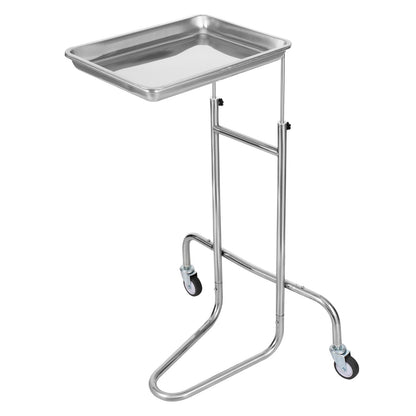 Laborwagen aus Edelstahl mit Einzeltablett und 2 leisen Rädern für die Laborklinik