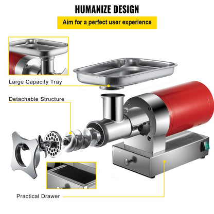 Electric meat grinder machine electric meat grinder 661 pounds/hour 1100W