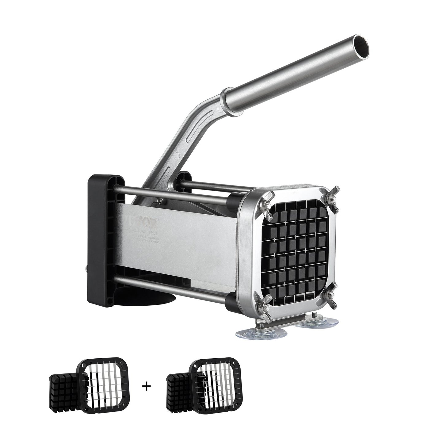 Fransk Fry Cutter Rostfritt stål Potatis Grönsaksskärare Hackare 2 Blad