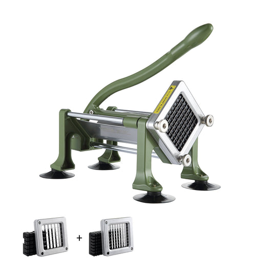 Fransk Fry Cutter Rostfritt stål Potatis Grönsaksskärare Hackare 2 Blad