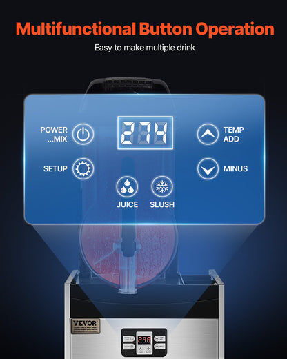 12L Commercial Slushy Machine Margarita Smoothie Frozen Drink Maker