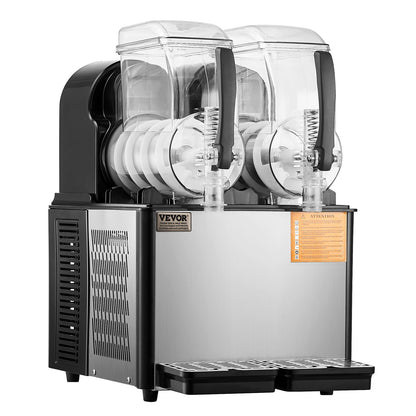 4Lx2 Tank Commercial Slushy Machine Margarita Smoothie Frozen Drink Maker