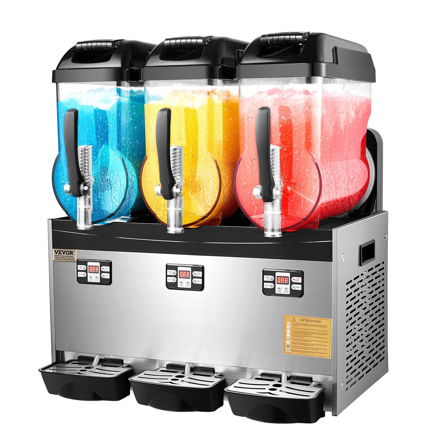 12Lx3 Tank Commercial Slushy Machine Margarita Smoothie Frozen Drink Maker