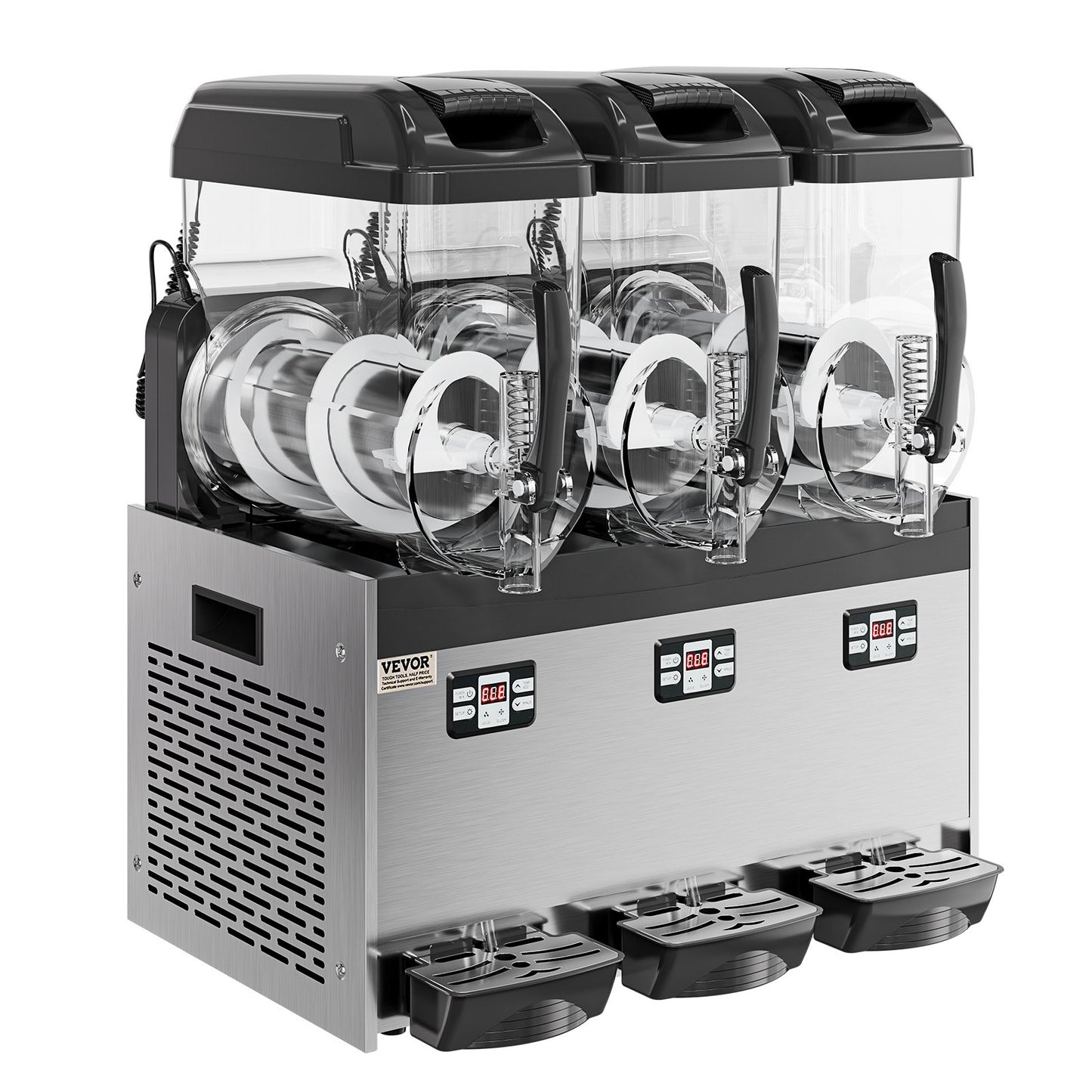 12Lx3 Tank Commercial Slushy Machine Margarita Smoothie Frozen Drink Maker