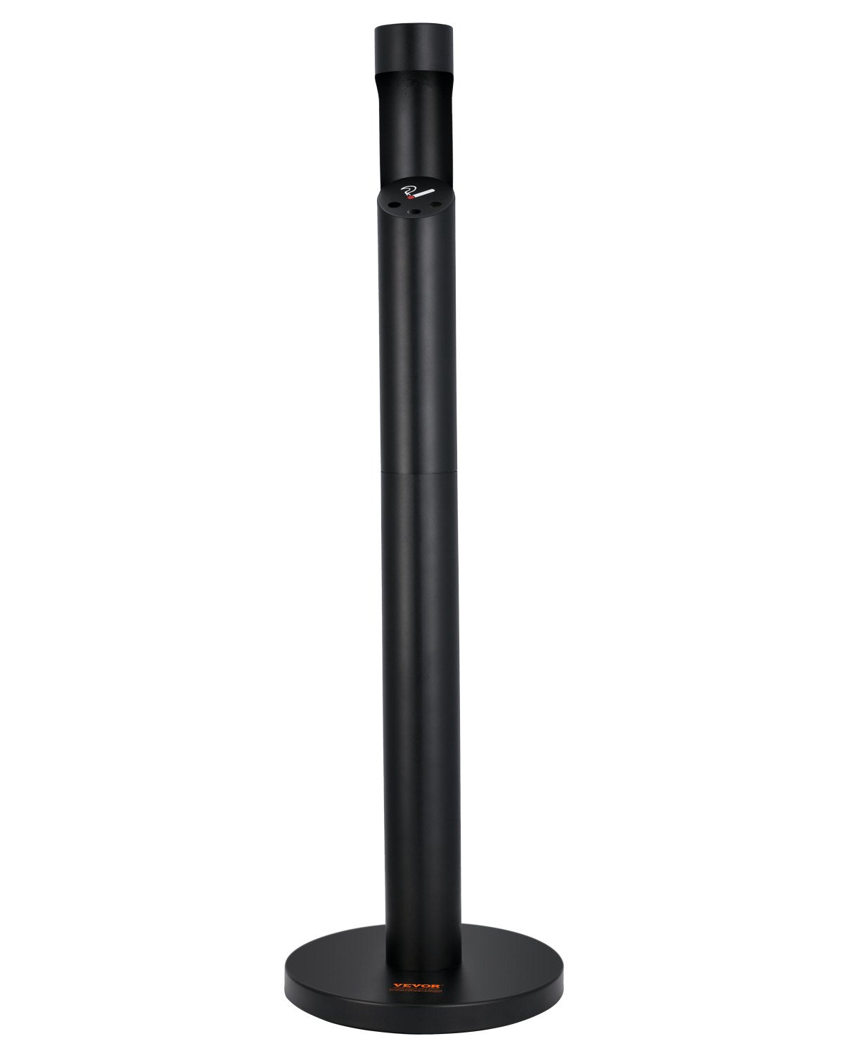 Cigarette Butt Container Freestanding Outdoor Cylinder Butt Disposal Black