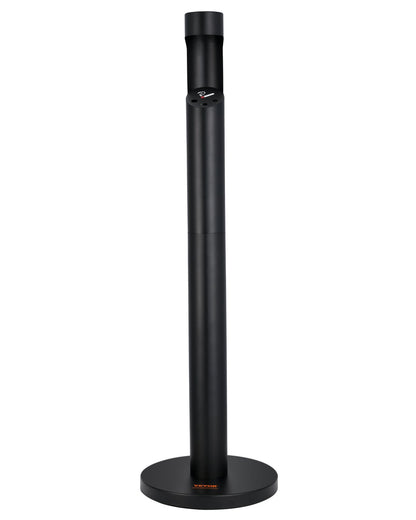 Cigarette Butt Container Freestanding Outdoor Cylinder Butt Disposal Black