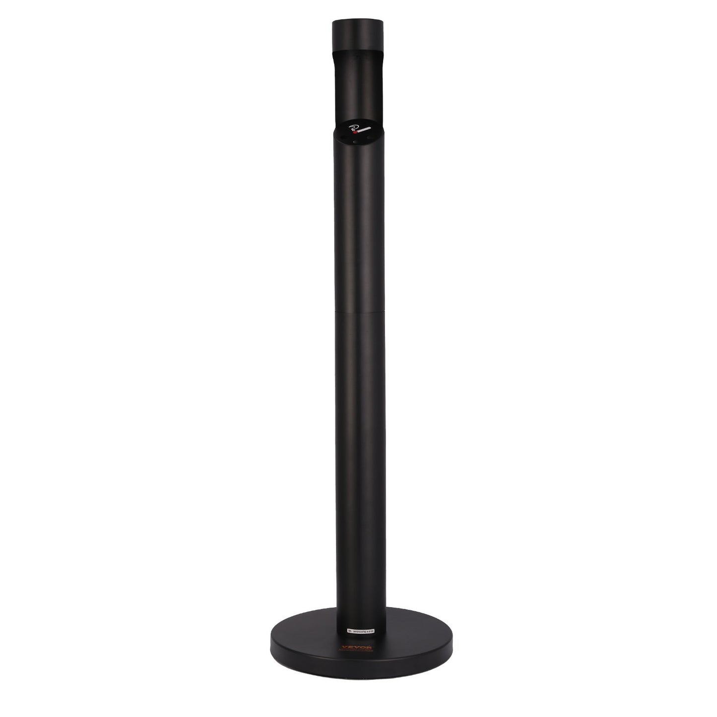 Cigarette Butt Container Freestanding Outdoor Cylinder Butt Disposal Black