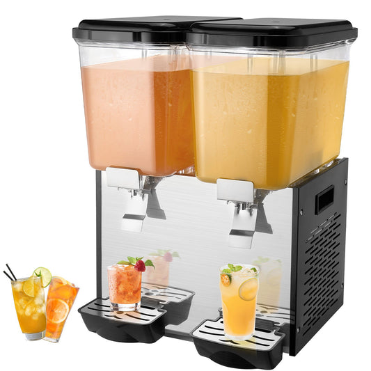 Commercial Beverage Dispenser 18L x 2 Tankar Kall Juice Is Dryck Dispenser
