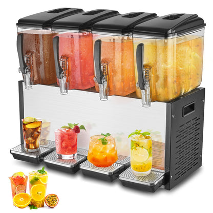 Commercial Beverage Dispenser 12L x 4 tankar Kall Juice Is Drink Dispenser
