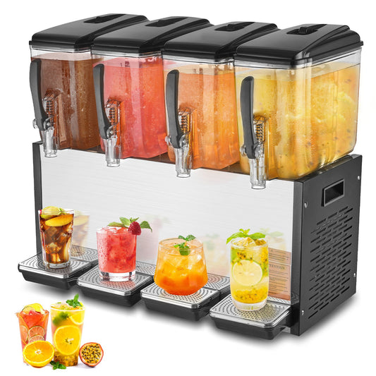 Commercial Beverage Dispenser 12L x 4 tankar Kall Juice Is Drink Dispenser